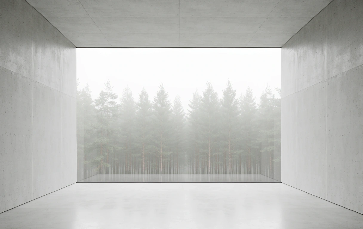 Espacio minimalista que representa claridad acústica